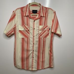 Valor Collection Men Stipe Button Down Shirt Pink